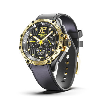 Golden man luxury wrist watches isolated on white background