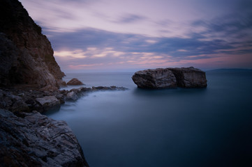 Fototapeta premium Long exposure of rock formations
