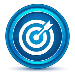 Target arrow icon eyeball blue round button