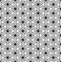 Seamless pattern based on Japanese geometric ornament Kumiko.