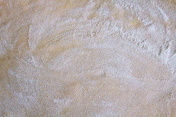Dough and flour. Close-up. Background. Texture.