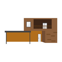 Isolated modern house building. Vector illustration design
