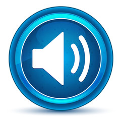 Volume speaker icon eyeball blue round button