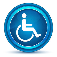 Wheelchair handicap icon eyeball blue round button