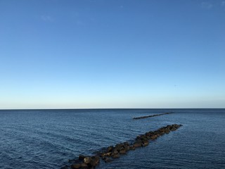 Obraz premium view over the baltic sea at Sellin on the island Rügen