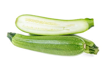 Fresh zucchini isolated on a white background