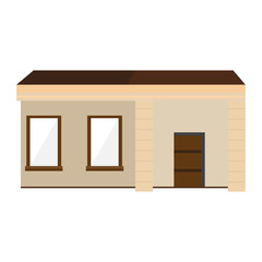 Isolated modern house building. Vector illustration design