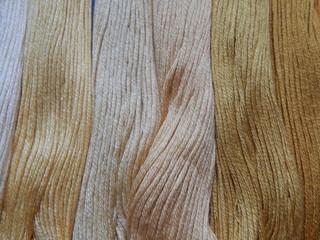 floss of beige tones