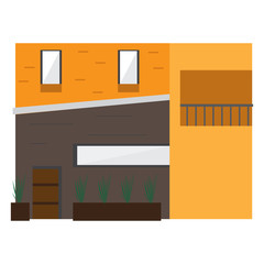 Isolated modern house building. Vector illustration design