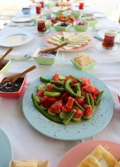 traditional turkish breakfast.turkey