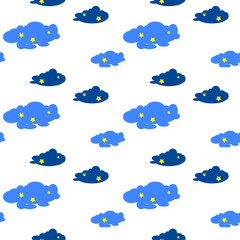 Kids seamless pattern with clouds.Can be used for wallpaper,fabric, web page background, surface textures.