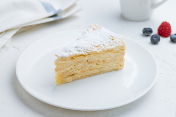 Napoleon dessert on plate