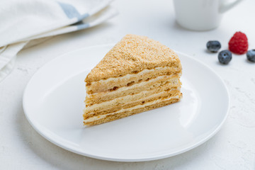 a piece of honey cake