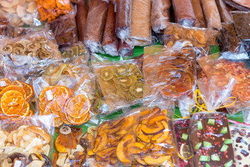 dry fruit on a plastic bag