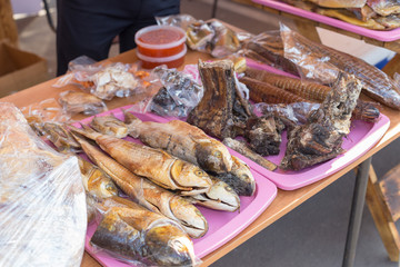 smoked fish on the market
