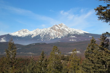 Obraz premium Beauty Of Pyramid Mountain, Jasper National Park, Alberta