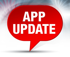 App Update Red Bubble Background