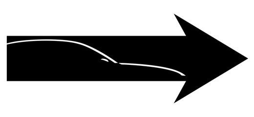 Arrow Car. Car Abstract Lines. Vector illustration