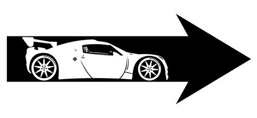 Arrow Car. Car Abstract Lines. Vector illustration