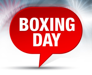Boxing Day Red Bubble Background