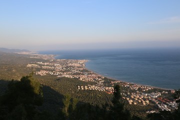 old stone village homes on ida mountains (adatepe village).turkey