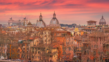 Obraz premium Rome city skyline view