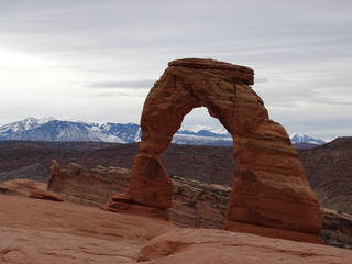 Arches, National Park in winter, USA