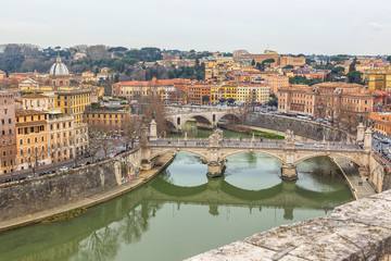 Fototapeta na wymiar Rome city skyline view