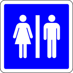 Toilets available sign