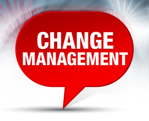 Change Management Red Bubble Background