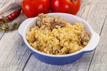 Bulgur with meat