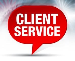 Client Service Red Bubble Background