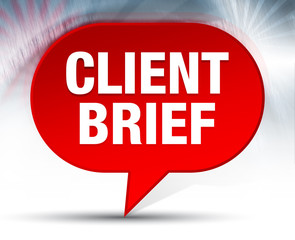 Client Brief Red Bubble Background