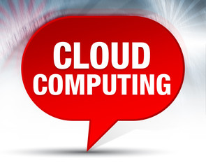 Cloud Computing Red Bubble Background