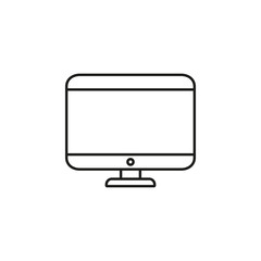 Computer monitor icon. Flat PC symbol. Vector illustration, EPS10.