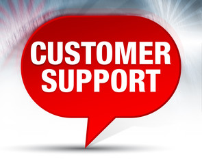 Customer Support Red Bubble Background