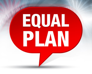 Equal Plan Red Bubble Background