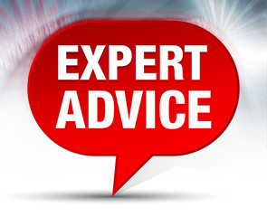 Expert Advice Red Bubble Background