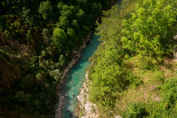Fototapeta na wymiar Scenic mountains and deep river Tara canyon, Montenegro