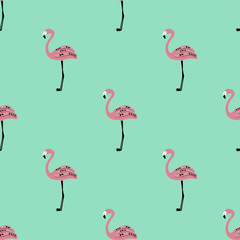 Seamless pattern With Flamingo.