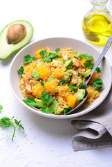 Quinoa Salad with Orange, Chicken and Avocado, Healthy Meal