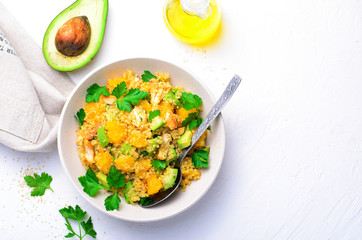 Quinoa Salad with Orange, Chicken and Avocado, Healthy Meal