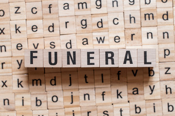Funeral word concept