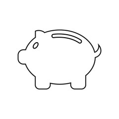 Pig icon, Pig stroke on white background
