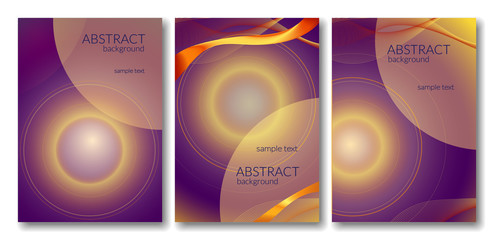 Abstract neon background with glowing ball