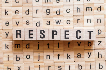 Respect word concept