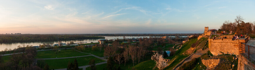 Fototapeta na wymiar panorama of the belgrade fortress