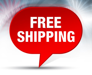 Free Shipping Red Bubble Background