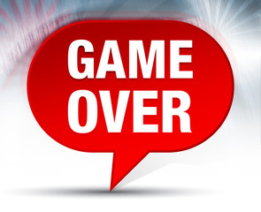 Game Over Red Bubble Background