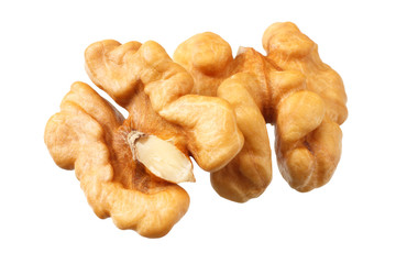 walnuts isolated on white background